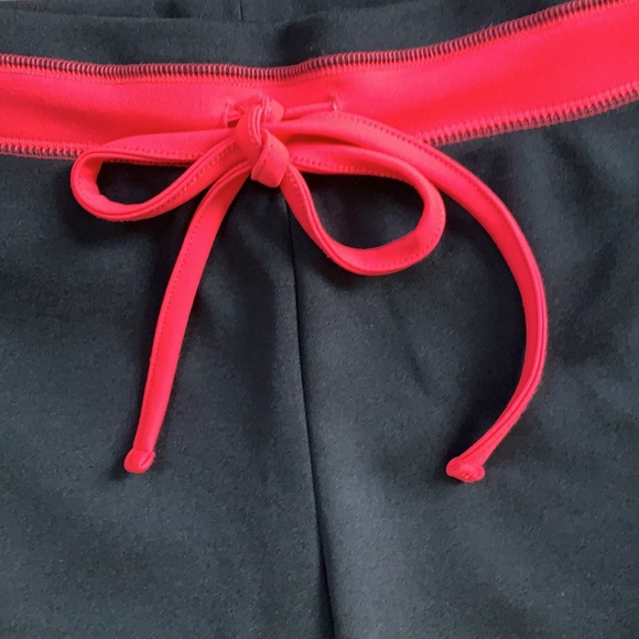 Inspired Jogger Pants in Black with Fuschia Tie - Picture 2 of 6